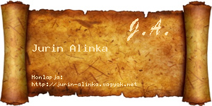 Jurin Alinka névjegykártya